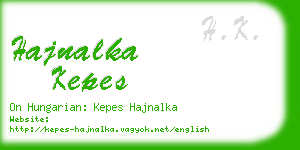 hajnalka kepes business card